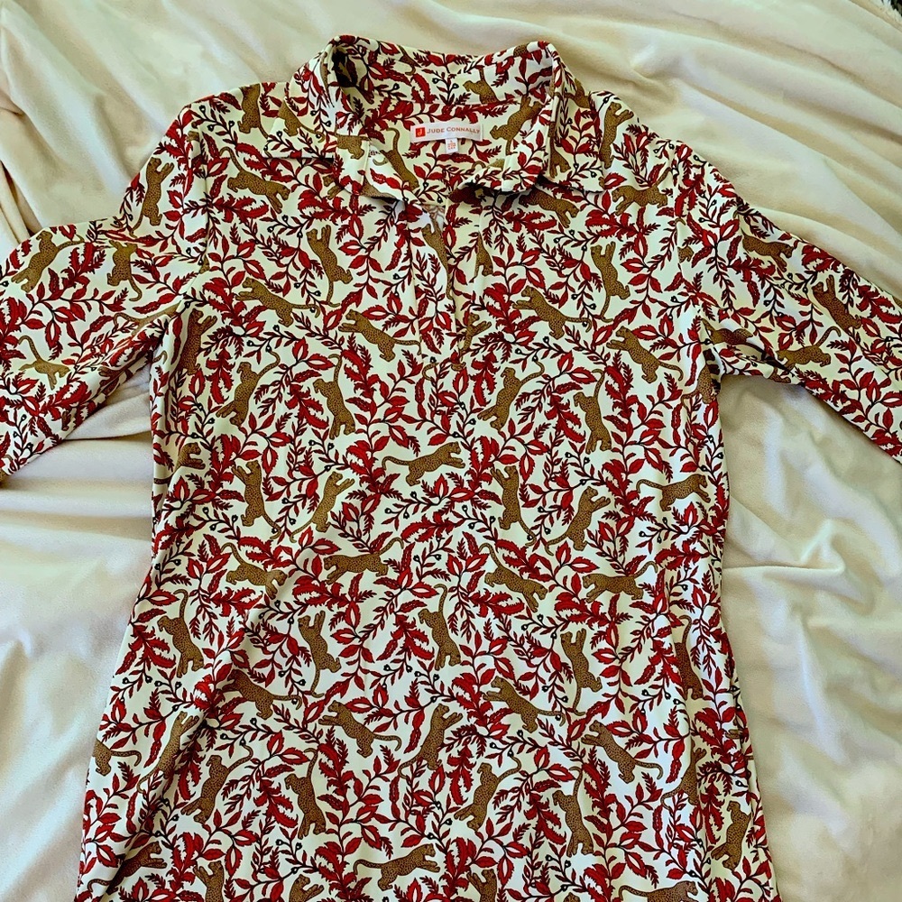 Jude Connally dress with cheetah pattern. Never been worn.